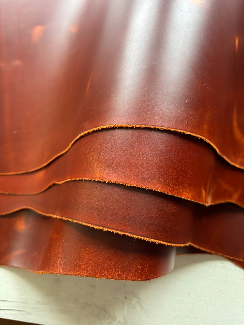 Кожа натуральная Крейзи Хорс цвета оранж 1