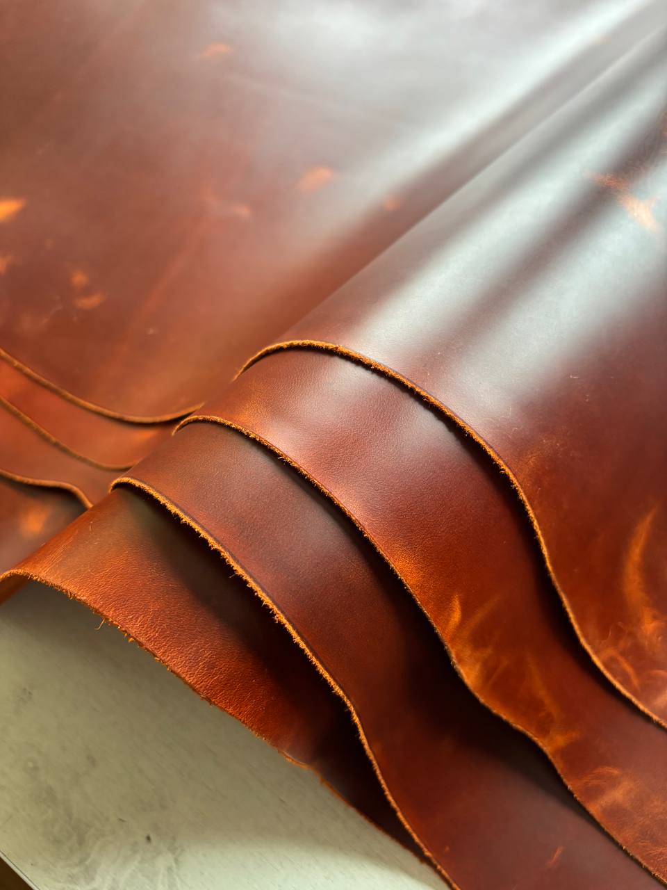 Кожа натуральная Крейзи Хорс цвета оранж 2