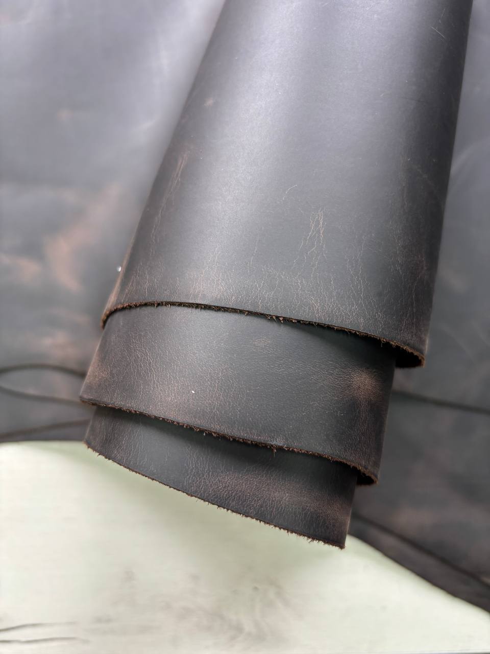 Кожа натуральная Крейзи Хорс цвета шоколад 1