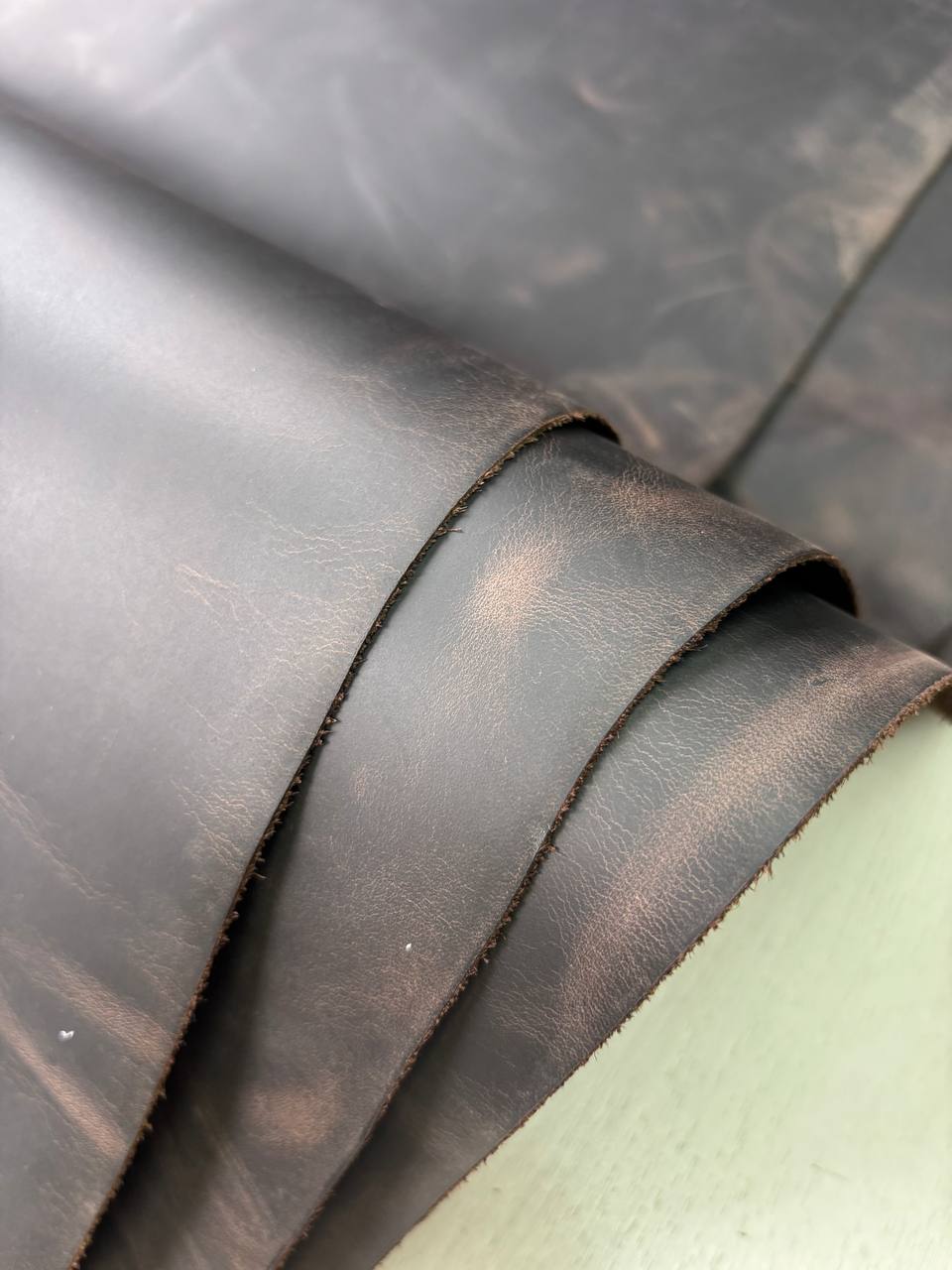 Кожа натуральная Крейзи Хорс цвета шоколад 2