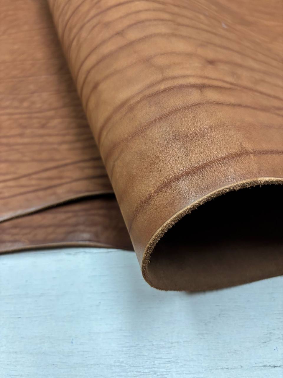 Плотная ременная кожа без финиша "Краст" 3